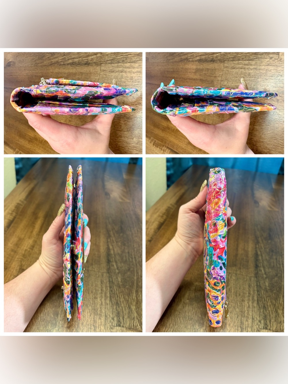 **SOLD**Brahmin NWOT Ady - Rainbow Reef - Iridescent - Holographic - FRONT EYE - Picture 6 of 13